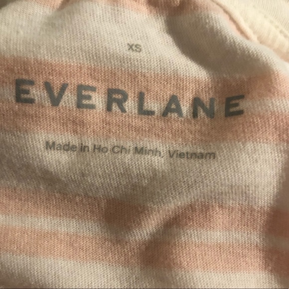 Everlane Pink Striped Pocket Tee Size XSmall - Picture 4 of 4
